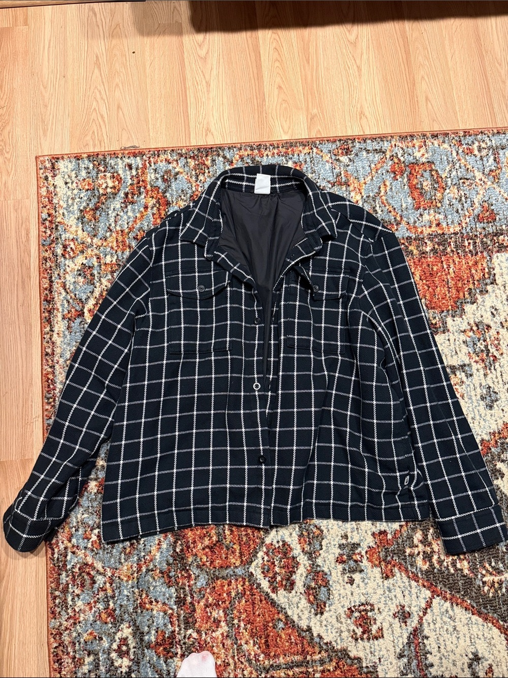 The North Face Black plaid Men's Shacket with Lining